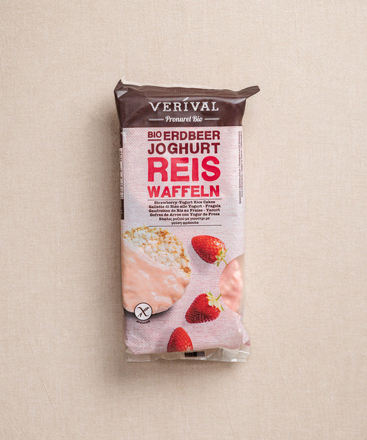 Die Reiswaffeln Erdbeer-Joghurt von Verival Bio.